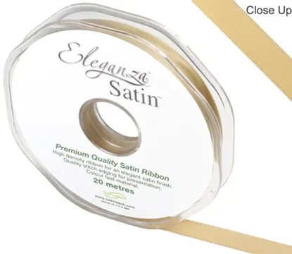 Eleganza Double Faced Satin Ribbon - gold