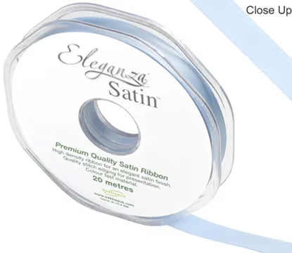Eleganza Double Faced Satin Ribbon - light blue