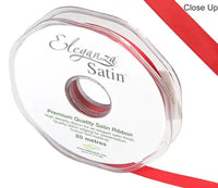 Eleganza Double Faced Satin Ribbon - red