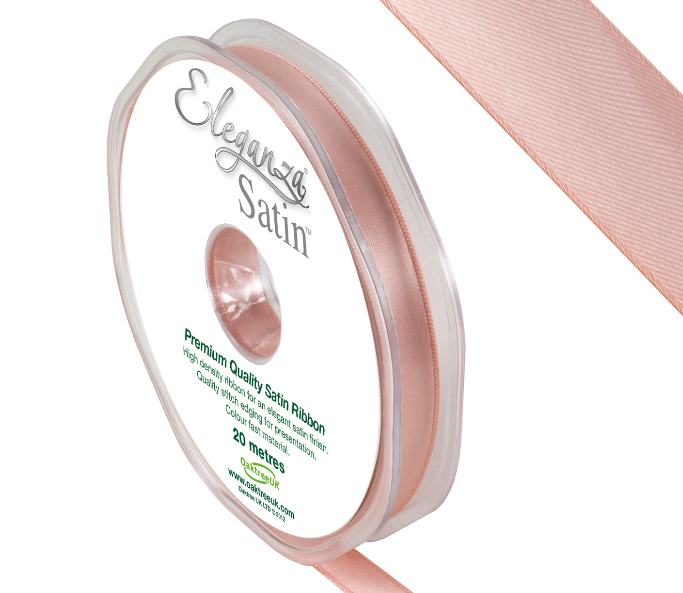 Eleganza Double Faced Satin Ribbon - rose gold
