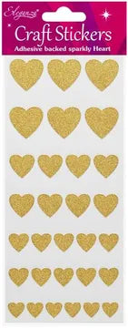 Eleganza Glitter Heart Stickers