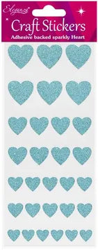 Eleganza Glitter Heart Stickers