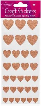 Eleganza Glitter Heart Stickers