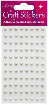 Eleganza Pearl Heart Stickers