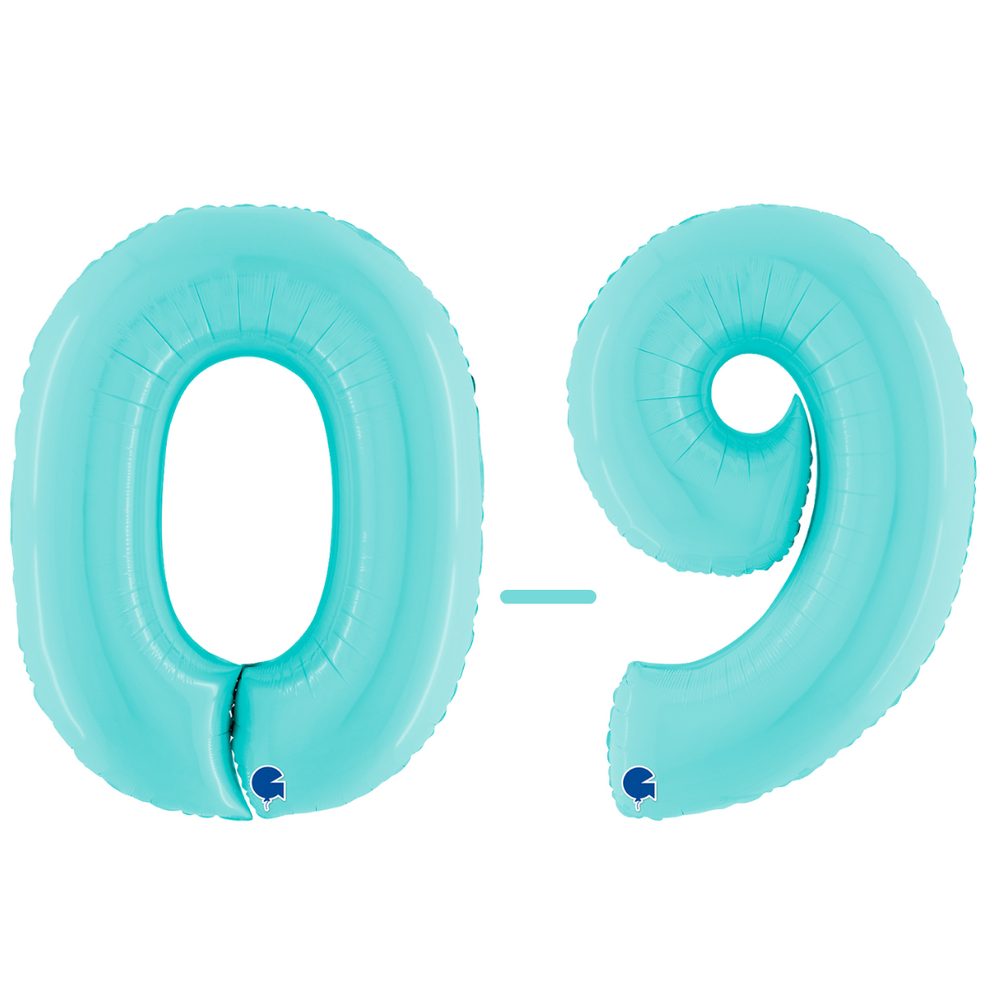 Grabo Pastel Blue Foil Numbers 0-9