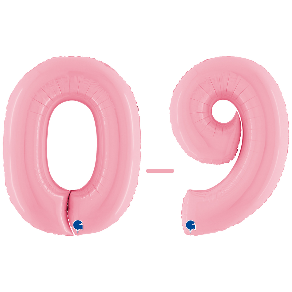 Grabo Pastel Pink Foil Numbers 0-9