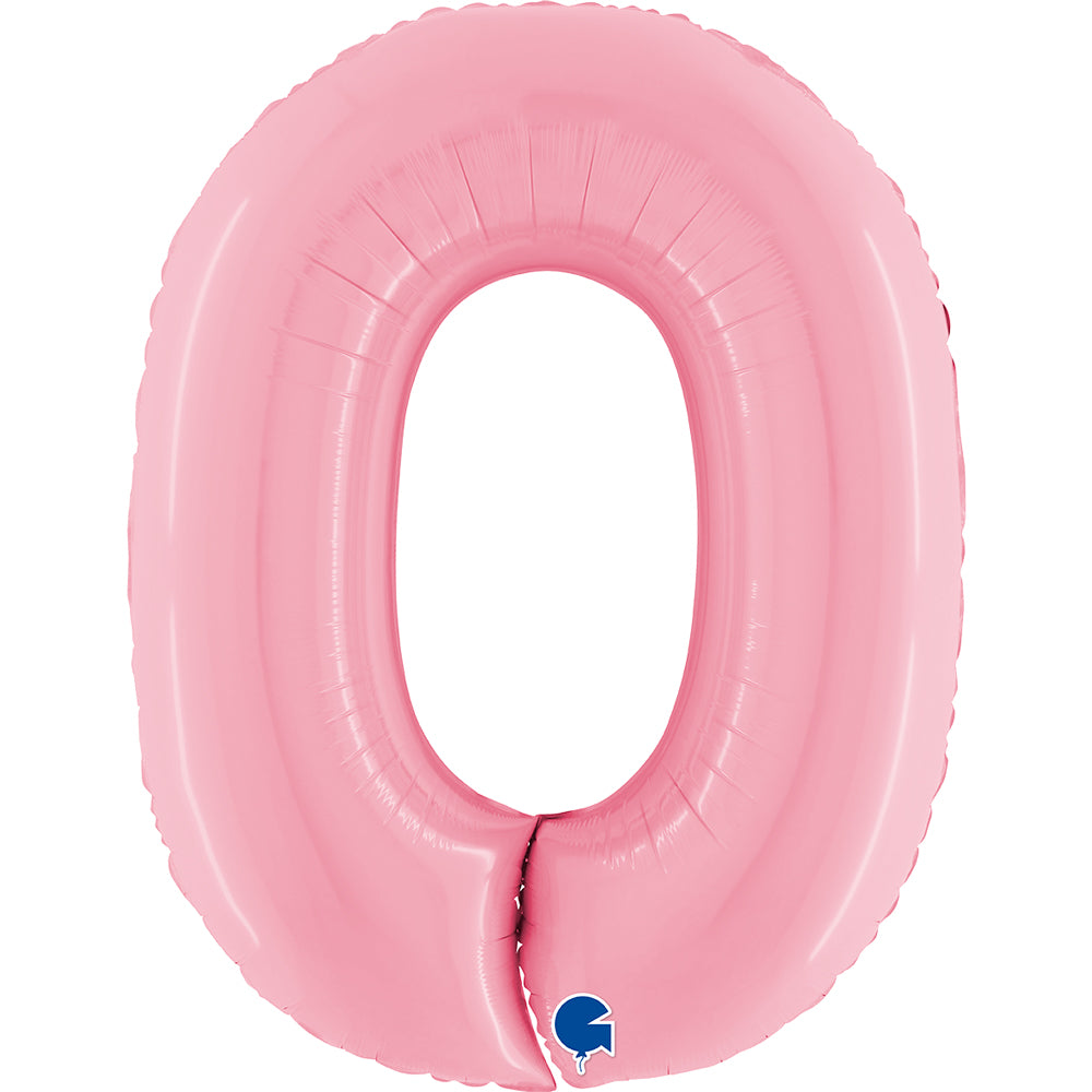 Grabo Pastel Pink Foil Numbers 0
