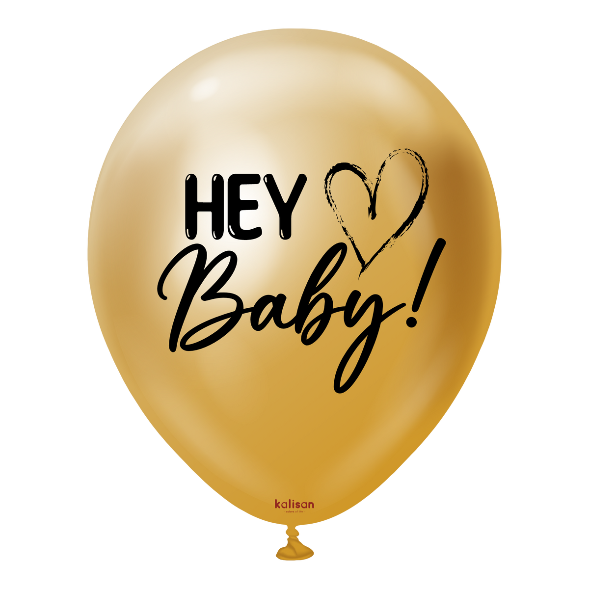 Kalisan Hey Baby - Mirror Gold (2) – Pro Balloon Shop