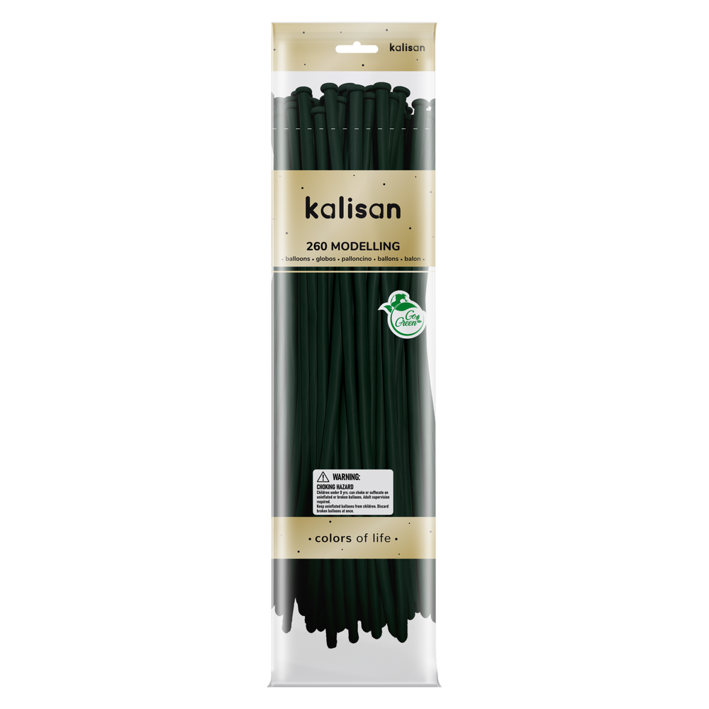 Kalisan Standard Dark Green Modelling Balloons