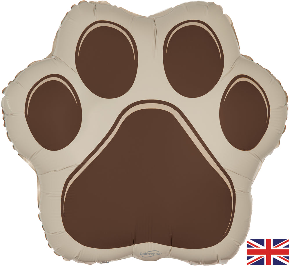 Oaktree Brown Paw Print Foil 20"
