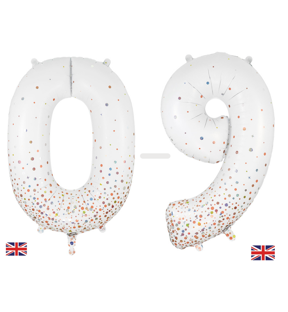 Oaktree Sparkling Fizz Rose Gold Foil Numbers 0-9