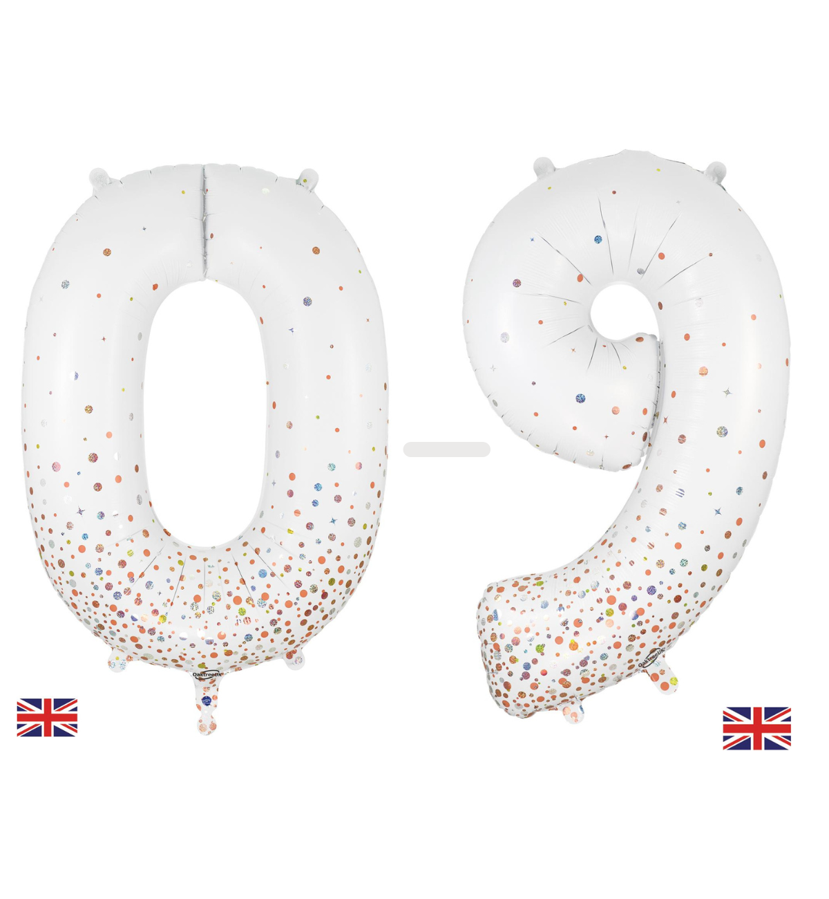Oaktree Sparkling Fizz Rose Gold Foil Numbers 0-9