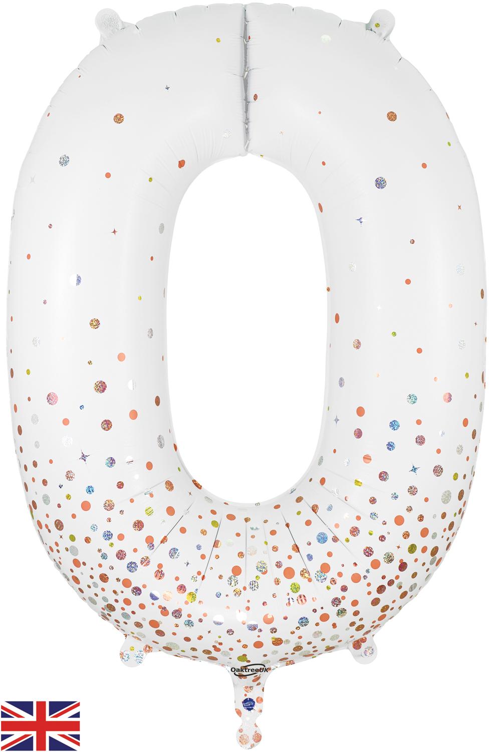 Oaktree Sparkling Fizz Rose Gold Foil Numbers 0
