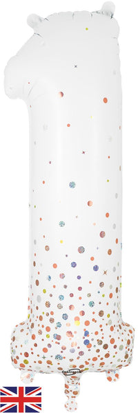 Oaktree Sparkling Fizz Rose Gold Foil Numbers 1