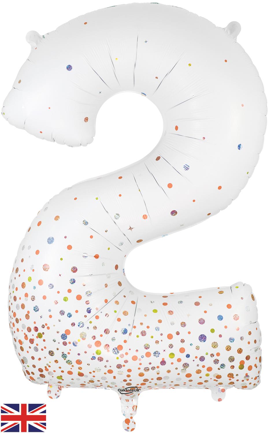 Oaktree Sparkling Fizz Rose Gold Foil Numbers 2