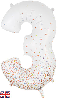 Oaktree Sparkling Fizz Rose Gold Foil Numbers 3