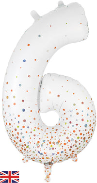 Oaktree Sparkling Fizz Rose Gold Foil Numbers 6