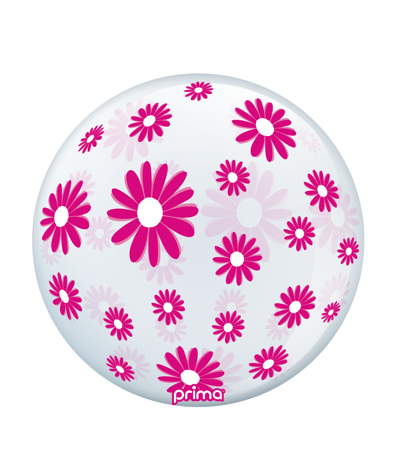 Prima Hot Pink Daisies Sphere