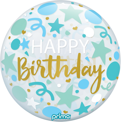 Prima Blue Stars Happy Birthday Sphere