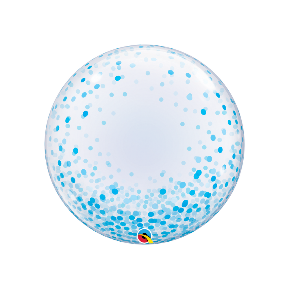 Qualatex Deco Bubble - Blue Confetti Dots