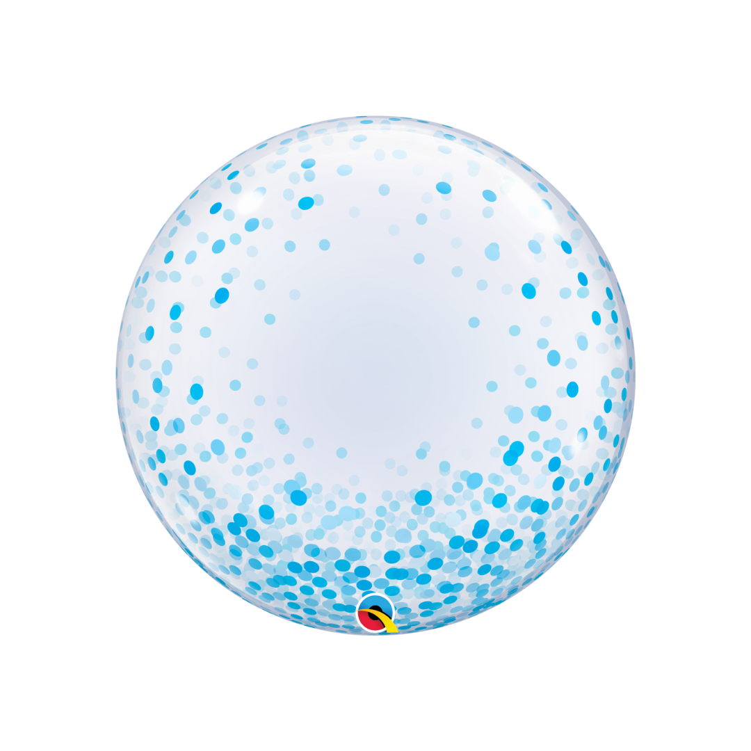 Qualatex Deco Bubble - Blue Confetti Dots