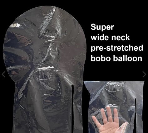 Clear Super Wide Neck 30" Bobo Bubble Balloon - Unpackaged