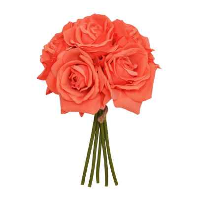 27CM Coral Open Rose X 5