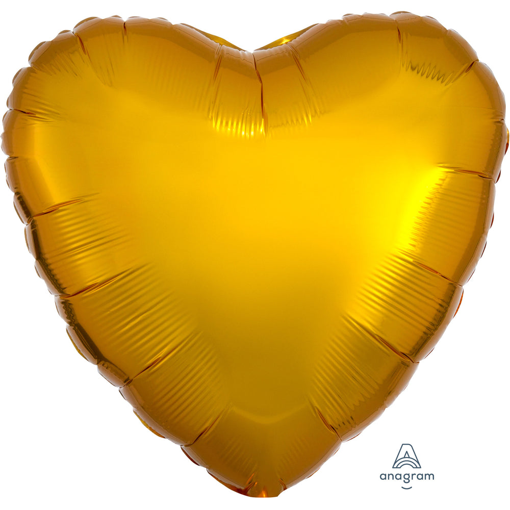 Anagram Metallic Gold Heart Standard Foil