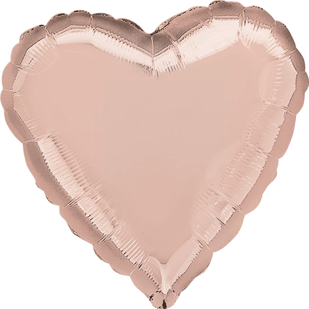 Anagram Rose Gold Heart Standard Foil