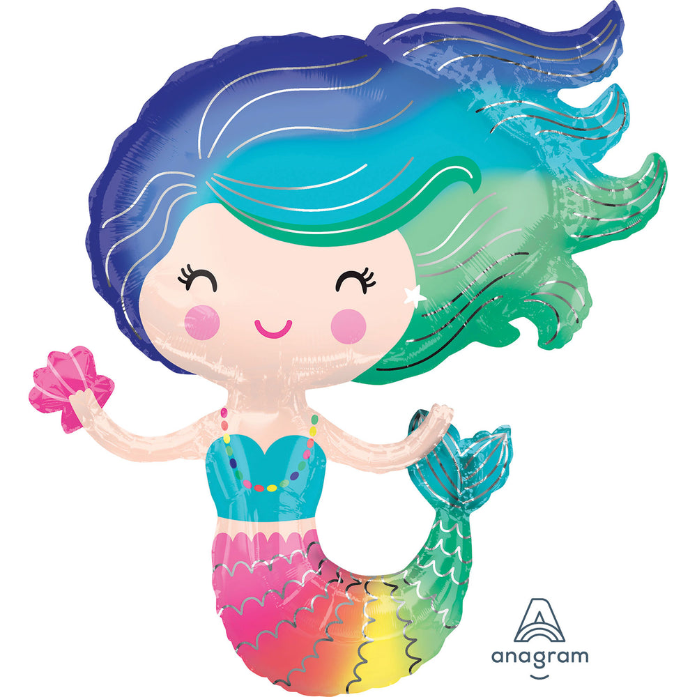 Anagram SuperShape Colourful Mermaid XL Foil