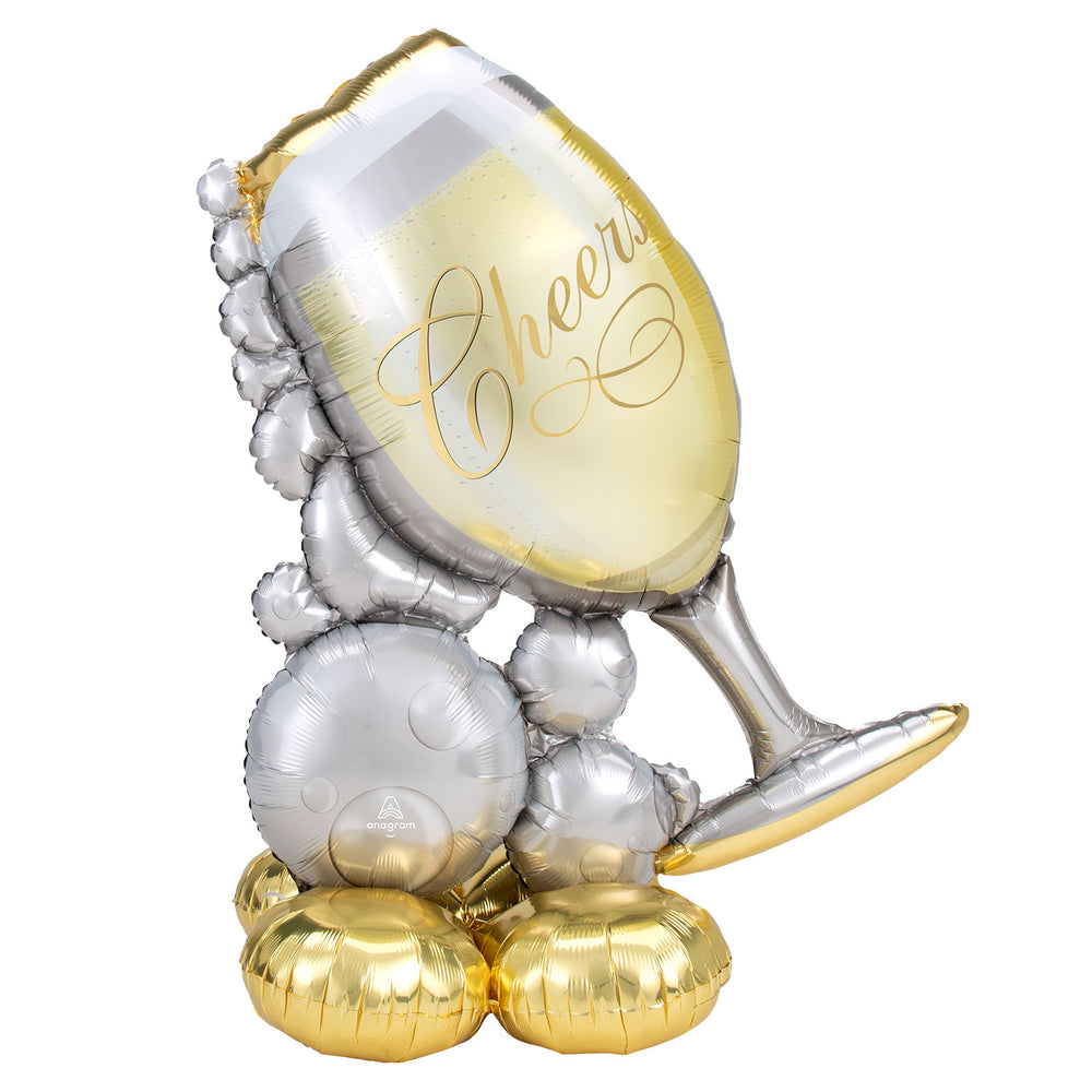 Anagram Bubbly Wine Glass AirLoonz Large Foil