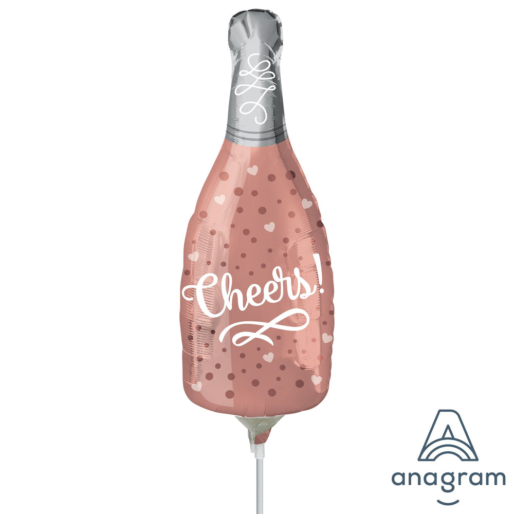 Anagram Mini Shape Cheers Rosé Foil