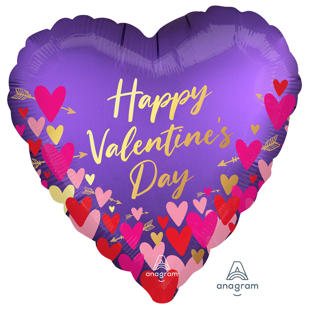 Anagram Happy Valentine's Day Hearts & Arrows Satin Luxe Standard HX Foil