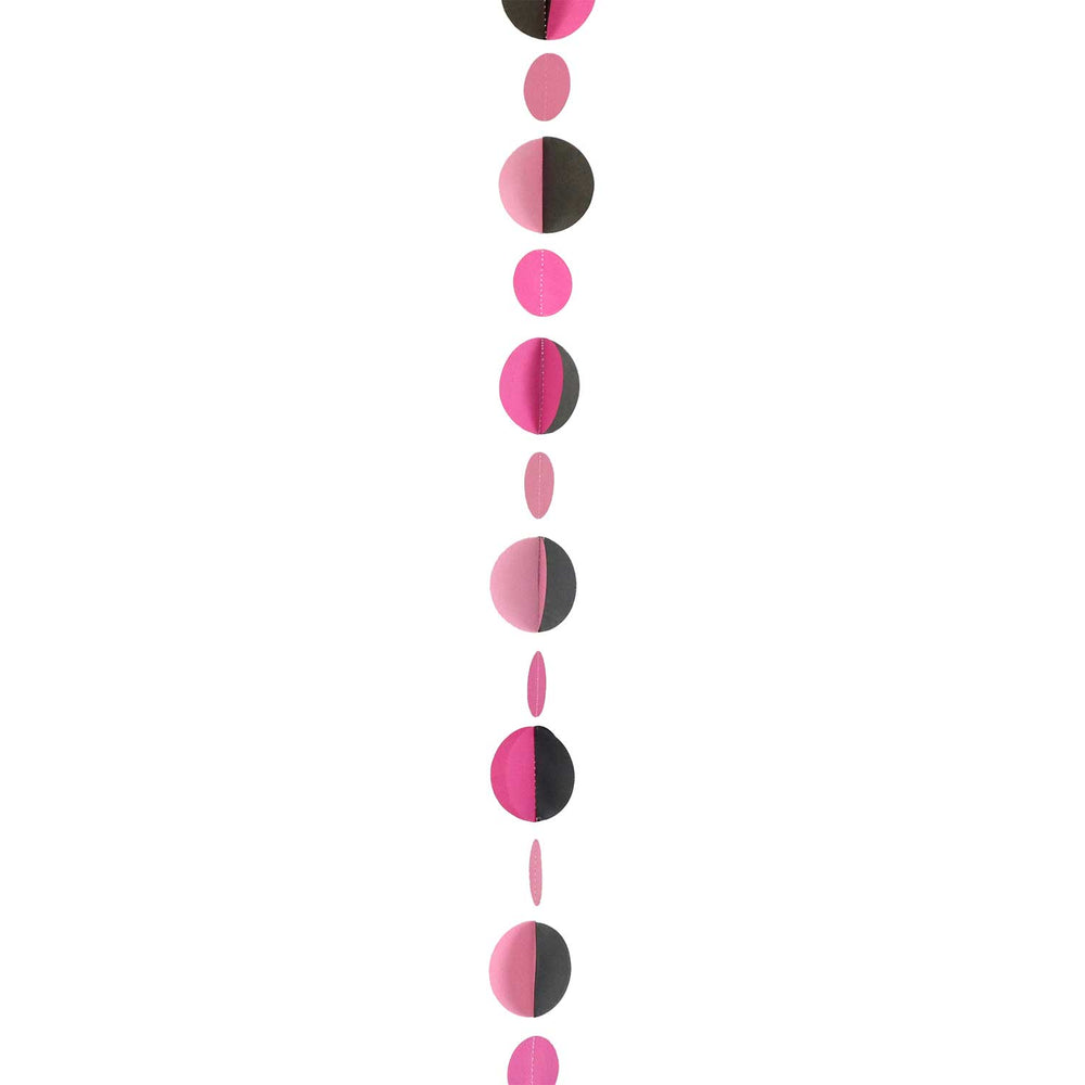 Circles Balloon Tails 1.2m - Pink and Black