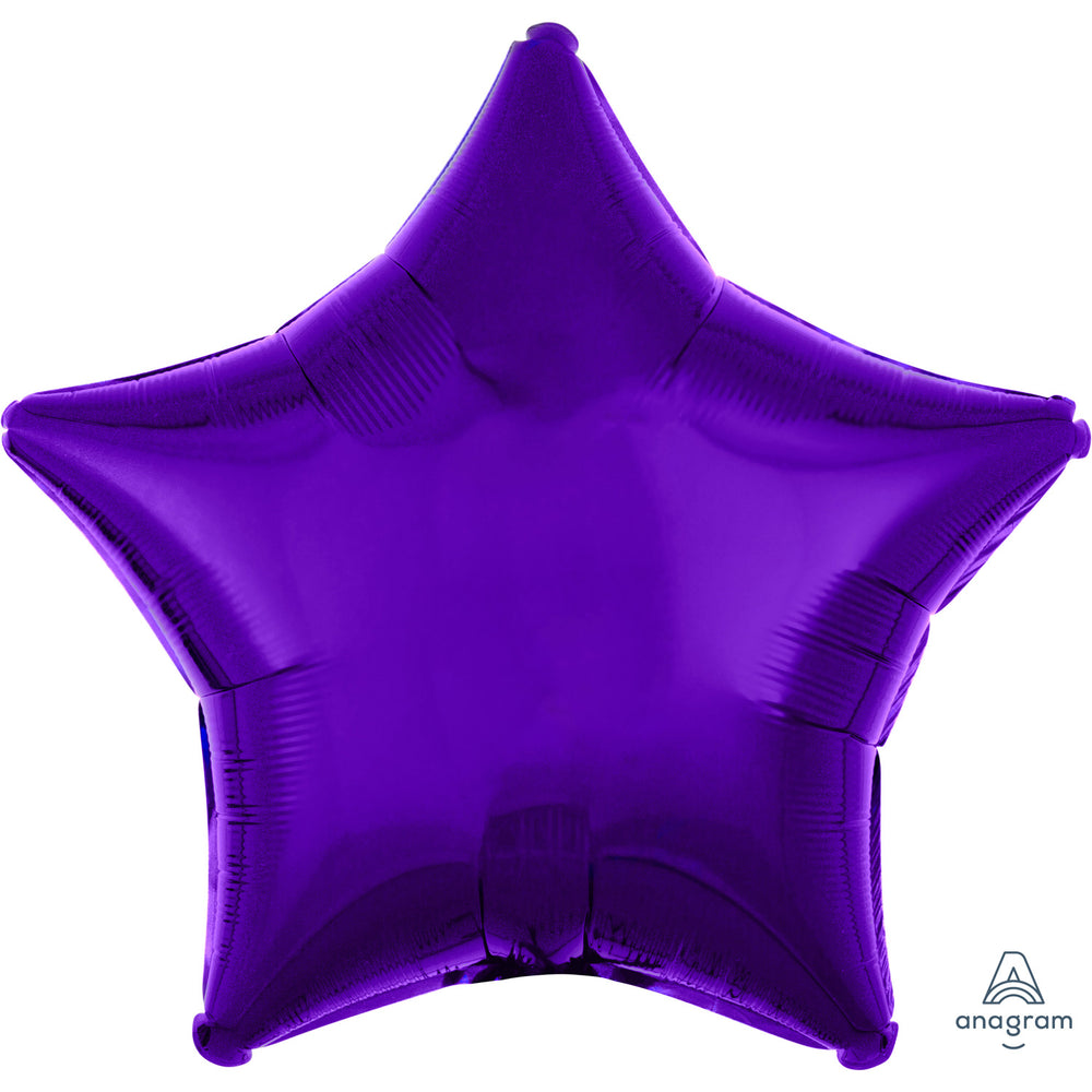 Anagram Metallic Purple Star Standard Foil