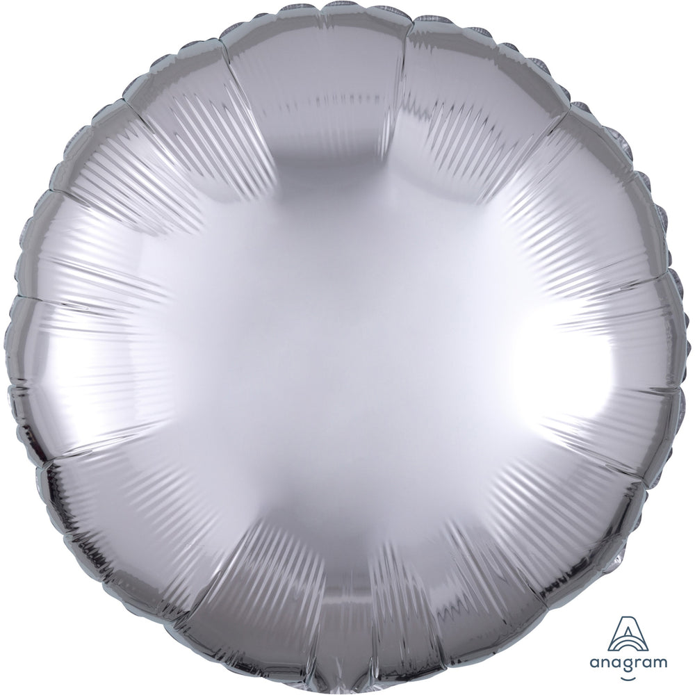 Anagram Metallic Silver Circle Standard Foil