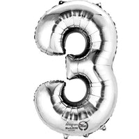 Anagram Minishape Anagram Silver Foil Numbers 3