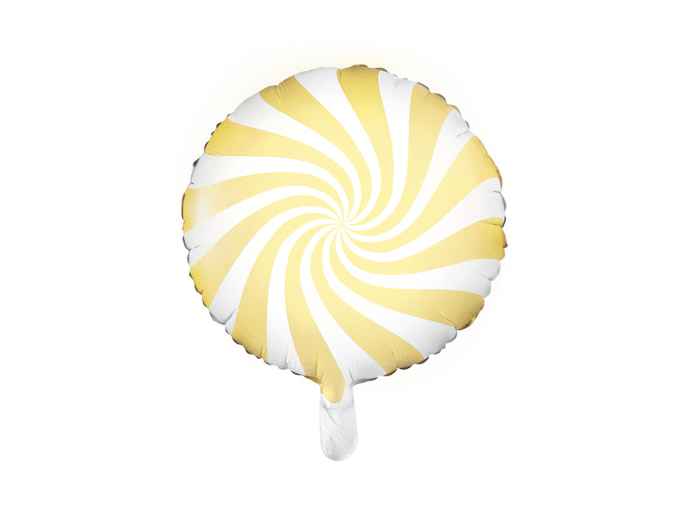 Party Deco Light Yellow Candy Swirl Foil