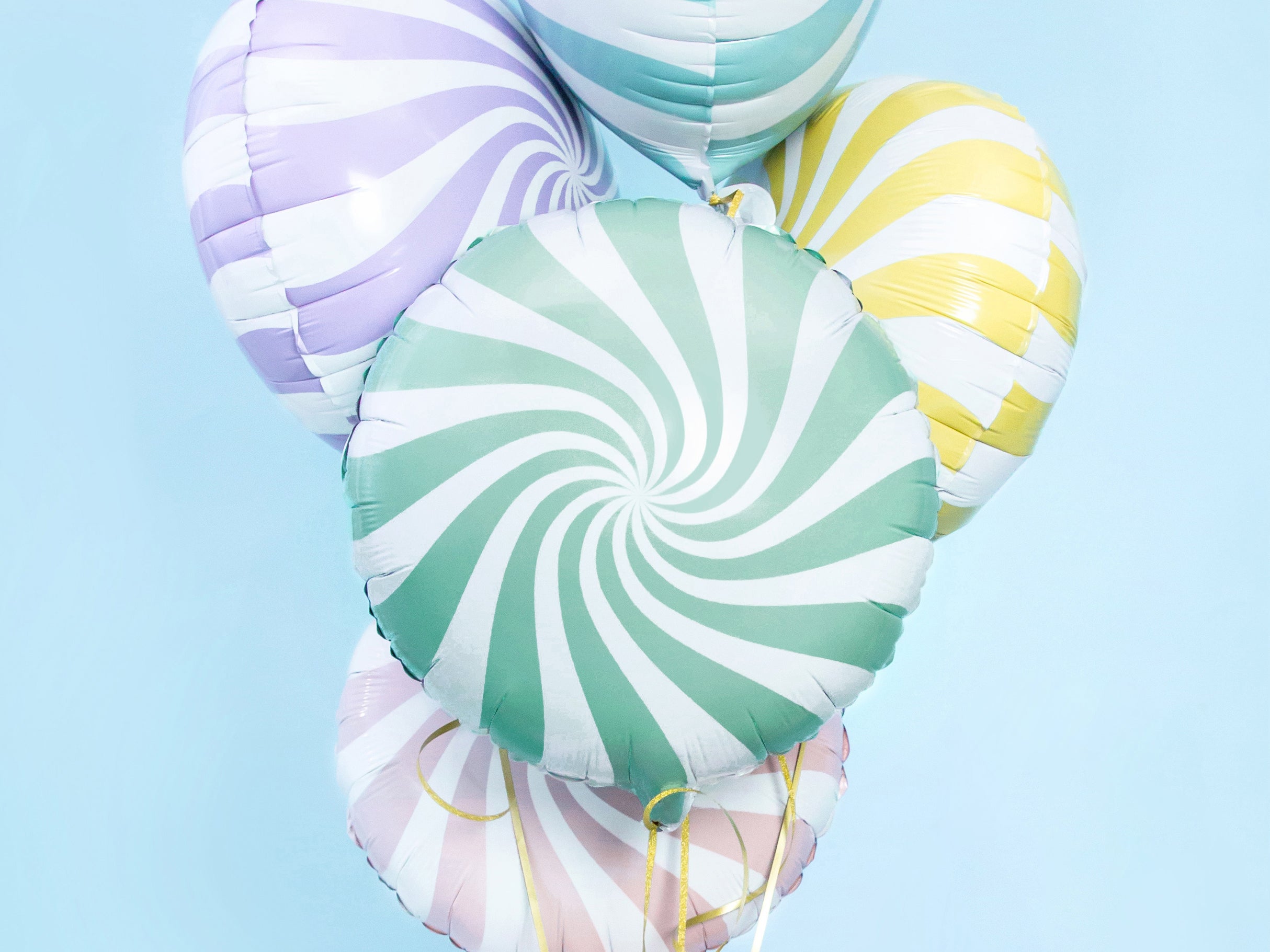 Party Deco Mint Candy Swirl Foil