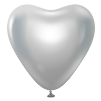 Kalisan Heart Mirror Chrome Silver