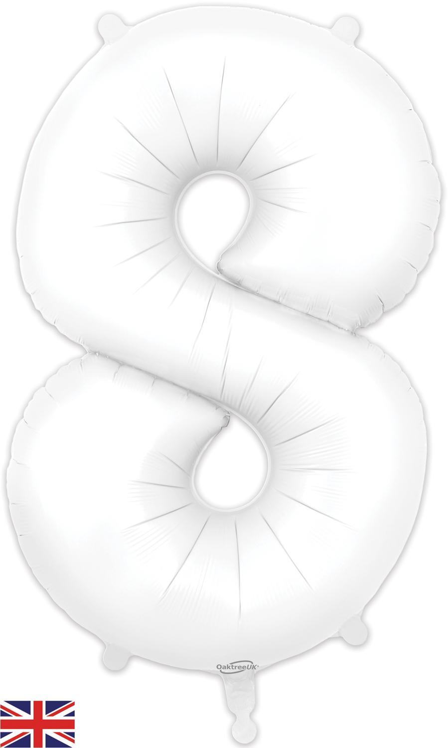 Oaktree Matte White Foil Numbers 8