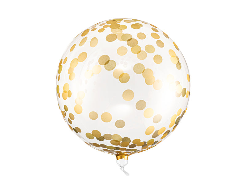 Party Deco Clear Gold Confetti Bubble