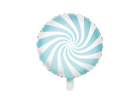 Party Deco Light Blue Candy Swirl Foil