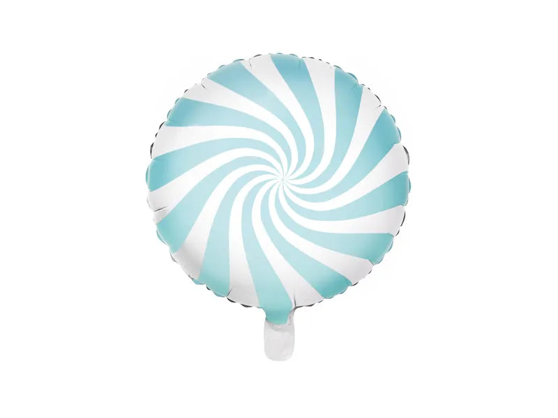 Party Deco Light Blue Candy Swirl Foil