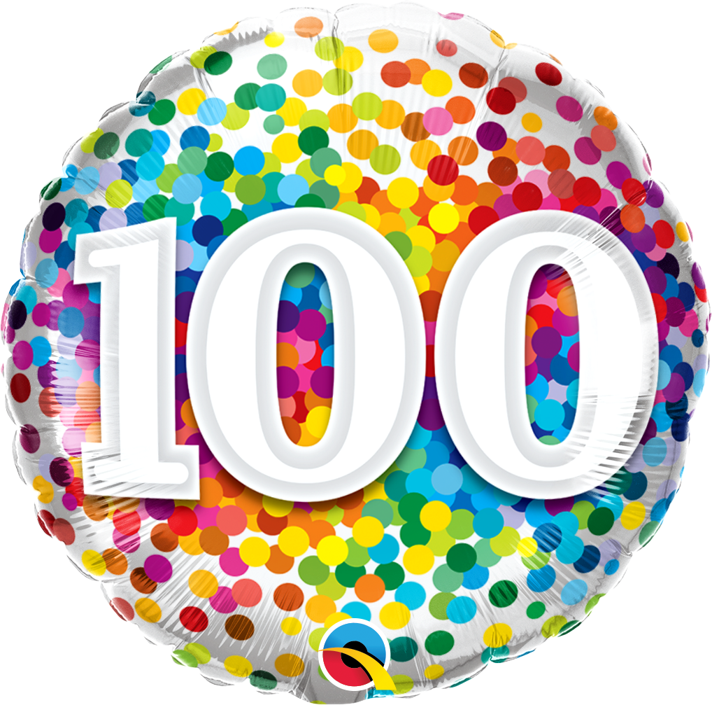 Qualatex Rainbow Confetti Birthday Foils_100